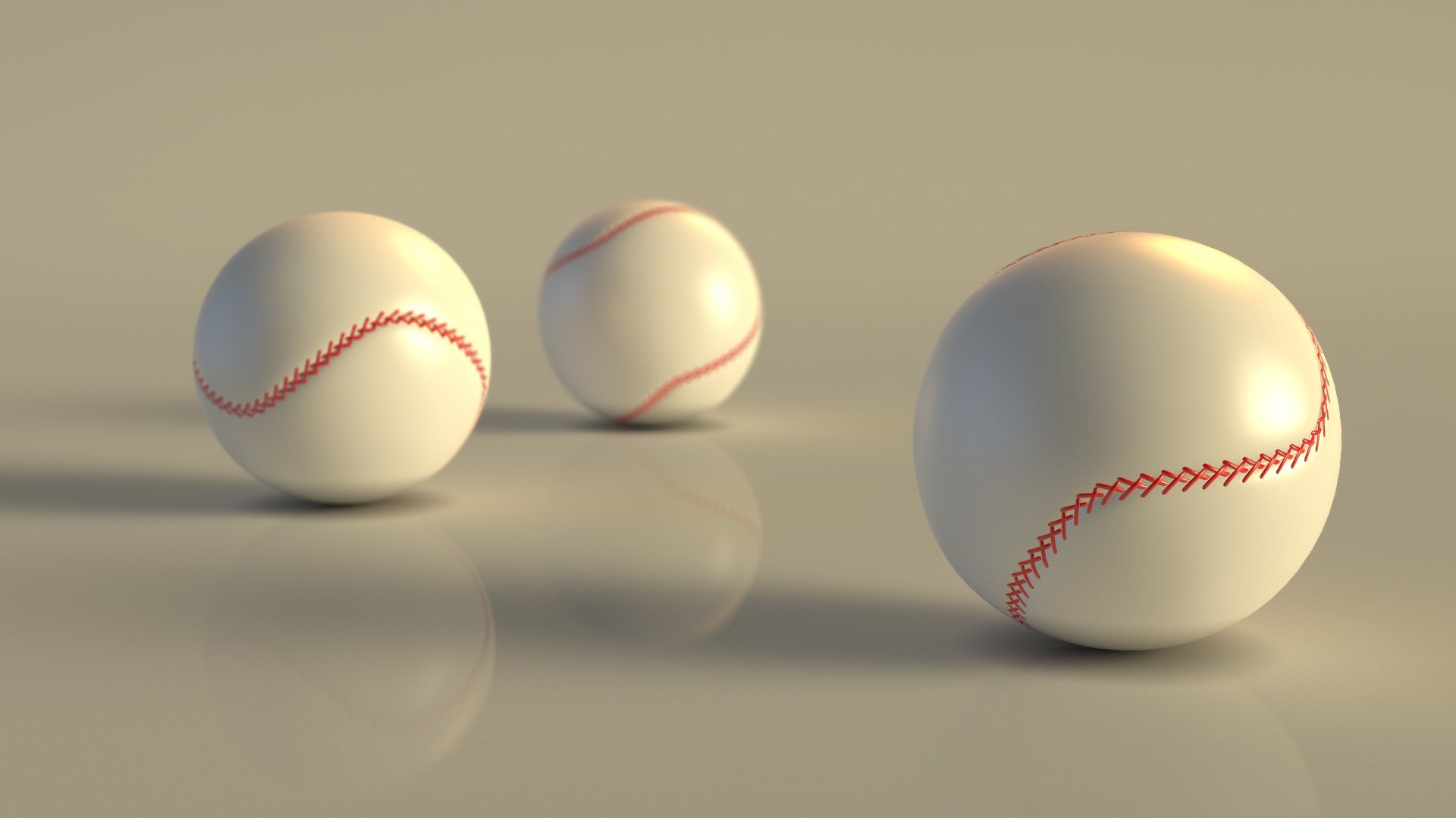 棒球c4d模型插图C4D模型、生活用品C4D模型网